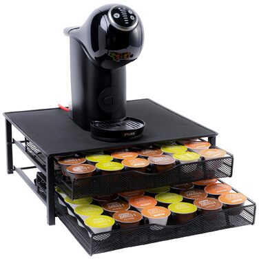 Підставка для капсул Dolce Gusto Gadgy з 2 ящиками на 72 капсули, металева, антиковзка