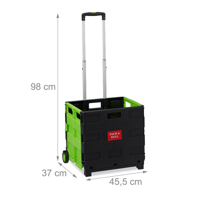 Relaxdays Folding Shopping Trolley