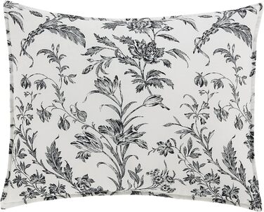 Комплект постільної білизни Laura Ashley Kingsize: двостороння бавовняна постіль з наволочками (Queen, Amberley Black/White)