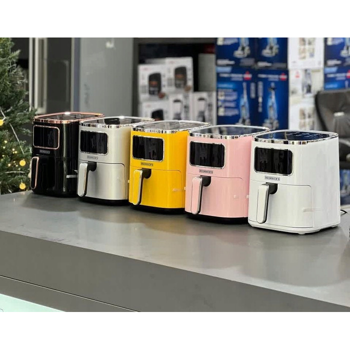 Аерофритюрниця Air Fryer 5л, 1450 Вт, велика чаша XL, рожева