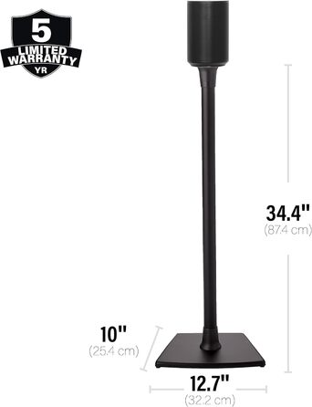 Підставка для колонок Sonos Era 100 Sanus WSSE11, сталева, фіксована висота, чорний колір