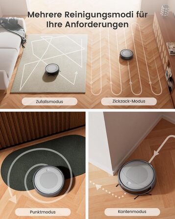 Робот-пилосос LEFANT M310 сірий: потужність 4500Pa, 180 хв роботи, Wi-Fi керування, для тварин та твердих поверхонь