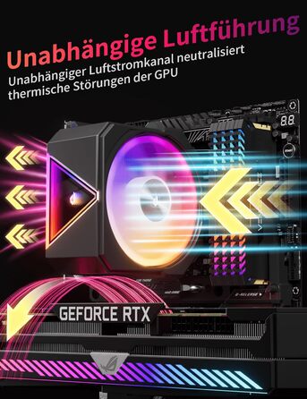 upHere UP1 Elite KC4C: Кулер для процесора з RGB підсвічуванням, 120мм, 4 теплові трубки, сумісний з AMD AM4/AM5 та Intel