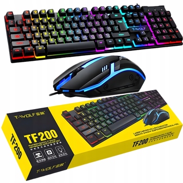 Ігровий набір: гібридна клавіатура з RGB-підсвіткою, USB