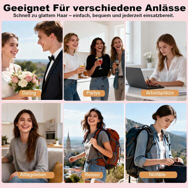 Іонізаційна щітка-випрямляч для волосся iToncs 2-в-1 з захистом від опіків та функцією пам'яті, LCD-дисплей, 5 температурних режимів (120°C-230°C), Dual Voltage, рожева