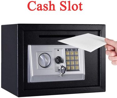 Електронний сейф Klein Tresor: водонепроникний, з цифровим замком та 2 ключами. Об'єм 4.6L, сірий. Підходить для зброї, боєприпасів, грошей, ювелірних виробів та документів.