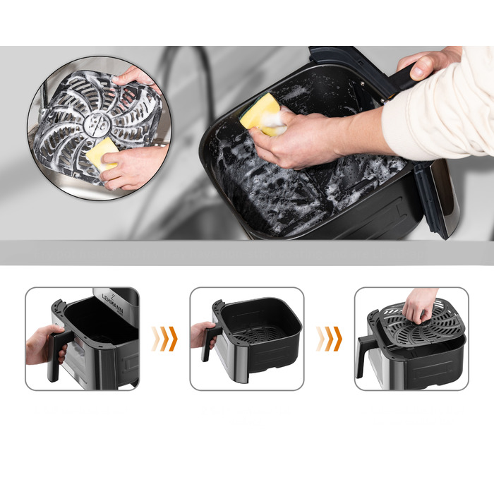 Аерофритюрниця Lehmann 8 л, 1800 Вт з вікном для перегляду