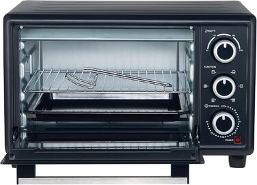 Міні-піч OptimumX 20L з конвекцією, таймером 60 хв, для піци, 1380 Вт, чорний