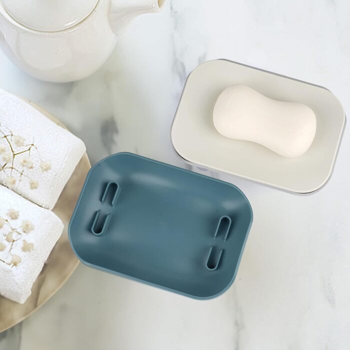 Набір з 2 мисок для мила з піддоном: милотримач для душу, мильниця для ванної кімнати та кухні