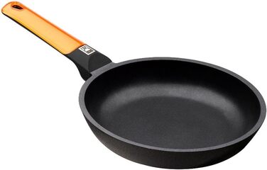 Сковорода BRA Efficient Orange 24 см, алюмінієва, антипригарна, для індукції та духовки, чорна, PFOA-free