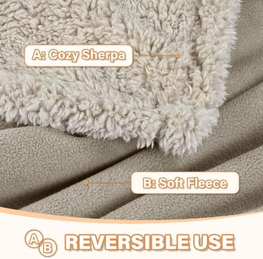 Водонепроникний плед для собак і котів, миючий, захисний, плюшевий, для великих собак, 150 x 120 см (XS 75 x 60 см, верблюжий/тауп)