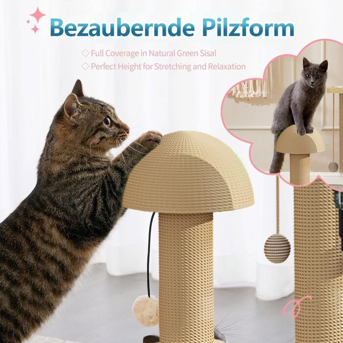 Anyingkai 4-in-1 Interactive Wooden Cat Toy - Wooden Carousel with Balls, Intelligence Toy for Cats (1, A)