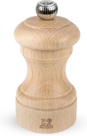 PEUGEOT Bistro Pepper/Salt Mill Set, Classic Grind Setting, Height: 10 cm, Wood, Natural/Black, 2/22594