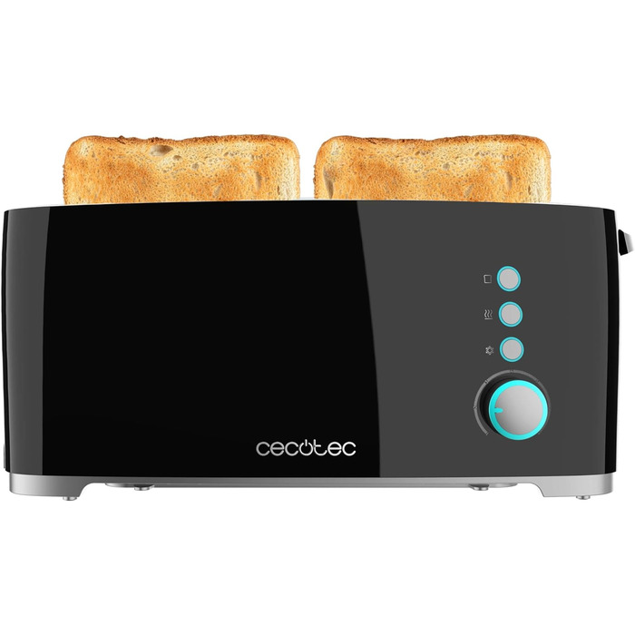Тостер Cecotec Toast&Taste Extra W 1000W з подвійним широким слотом, 7 рівнів підсмажування, автоматичний викид, знімний піддон для крихт