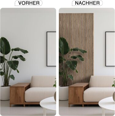 Акустичні панелі дерев'яні Holz 120x60 см, набір 4 шт (2,88 м²) 3D, шпон та повсть для студії, вітальні, офісу - Walnuss #4