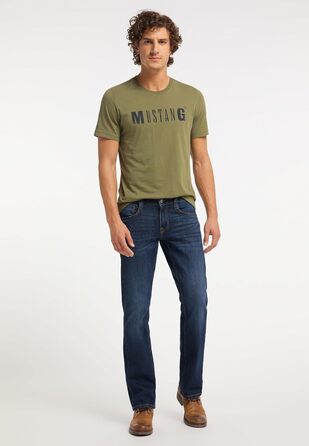 Джинси чоловічі MUSTANG Oregon Bootcut, стрейч, темно-сині (30-44, 34L), Denim