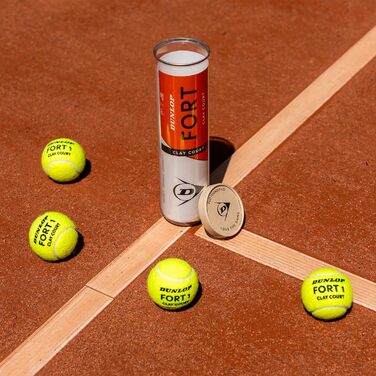Тенісний м'яч Dunlop Fort Clay Court - Професійний для глиняного корту, 3 шт. по 4 м'ячі