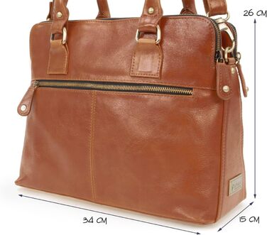 Сумка жіноча шкіряна Catwalk Collection Victoria (світло-коричнева) - велика сумка-тоут на плече з відстібним ременем