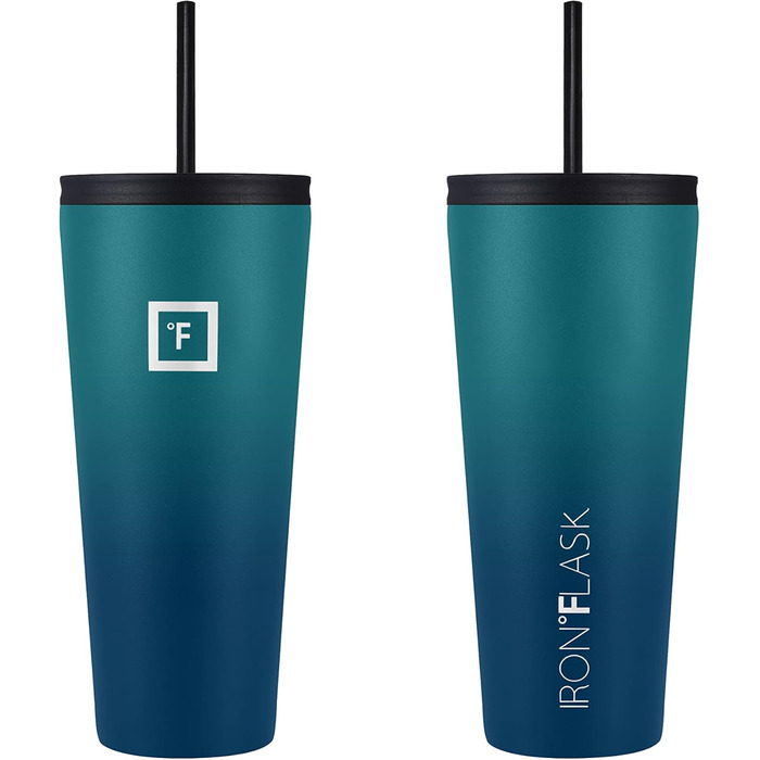 IRON °FLASK Classic Tumbler 2.0 - 32oz Stainless Steel Water Bottle with 2 Lids (Straw Flip), Vacuum Insulated, Double-Walled Travel Mug