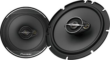 Автомобільна коаксіальна акустика Pioneer TS-A1671F 16,5 см, 3-смугові динаміки, комплект 2 шт (320 Вт макс., 70 Вт RMS), потужний звук, високий ККД, глибина встановлення 48 мм, виріз 144 мм, з ґратами