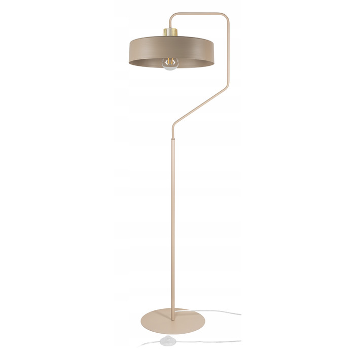 Підлоговий світильник Glimex Modern E27 60 Вт, бежевий, золотий