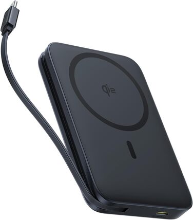 Power Bank Baseus EnerFill MagSafe 10000mAh, 22.5W USB-C, 15W Wireless, для iPhone 17/16/15/14/13/12, сірий