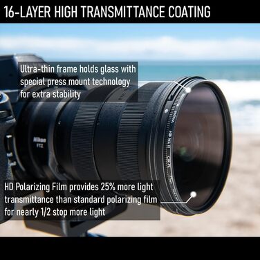 Поляризаційний фільтр Hoya HD MkII CIR-PL 72mm - захист від відблисків