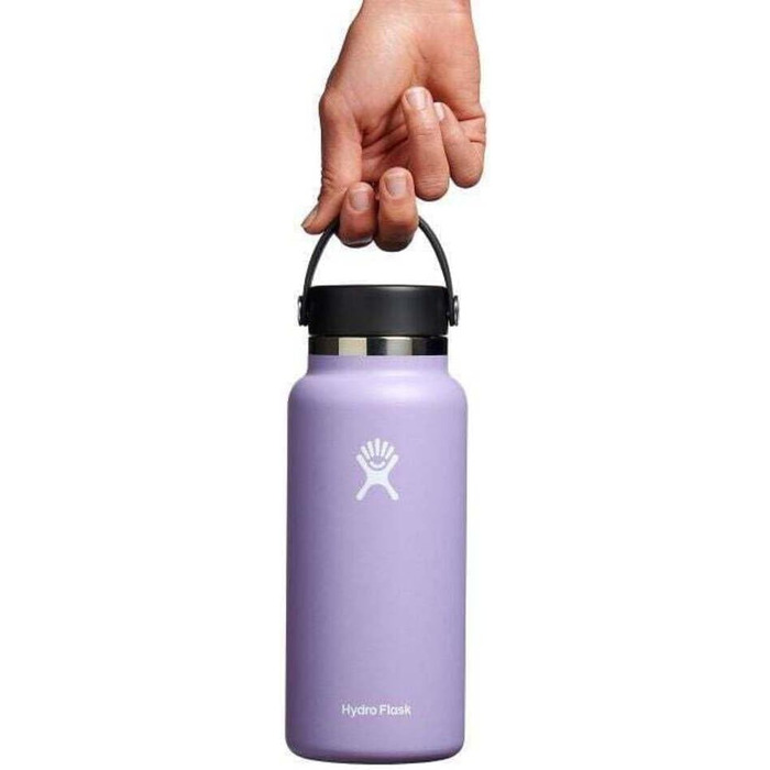 HYDRO FLASK - 1180ml (40oz) Water Bottle - Insulated Stainless Steel Water Bottle - Sports Bottle with Leak-Proof Flex Cap Lid & Strap - Dishwasher-Safe Thermos Bottle - Wide Mouth Opening - (Flex Cap, Moonshadow)
