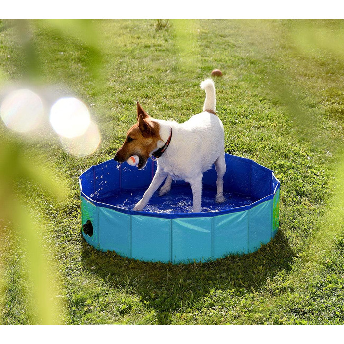 Складаний собачий басейн з неслизьким дном та зливним клапаном, 80 x 20 см