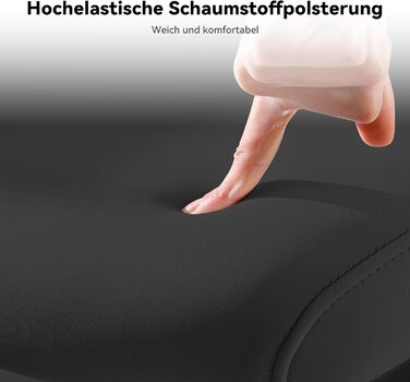 Офісний стіл MUSSO E600SE з ергономічним дизайном, регульована поперекова підтримка, 3D-підлокітники та підголовник, з підніжкою, для жінок, захист спини (чорний)