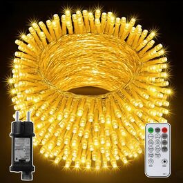 LED гірлянда 20м, 200 LED, тепле біле світло, 8 режимів, таймер, пульт, IP44, для декору, вечірки, саду, Різдва LED гірлянда 20м, 200 LED, тепле біле світло, 8 режимів, таймер, пульт, IP44, для декору, вечірки, саду, Різдва