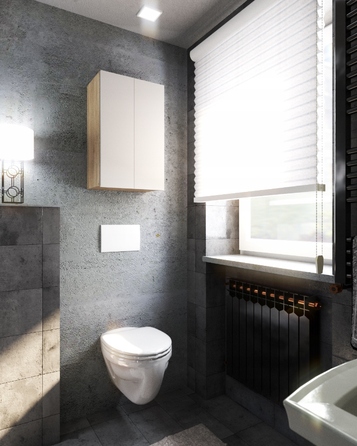 Підвісна шафа у ванну кімнату DESIGN 40 см, Сонома білий