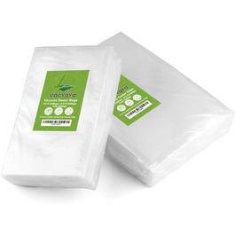 VacYaYa Вакуумні пакети для продуктів 100 шт. (15x25 см і 20x30 см), BPA Free, для вакууматорів та пакувальних апаратів, підходять для Sous Vide