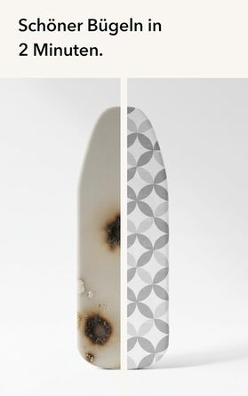 Набір для прасувальної дошки 120x40 см, бавовна, XXL-подушка, стабільний гумовий резинок, універсальний, сірий