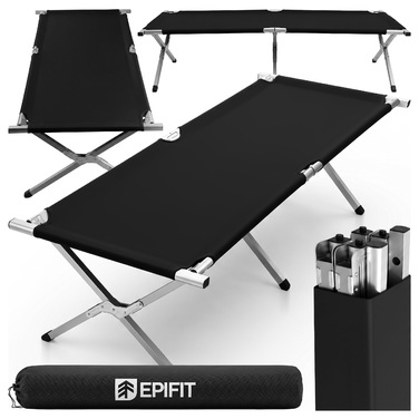 Польове ліжко Epifit 190 см x 72,5 см, чорне