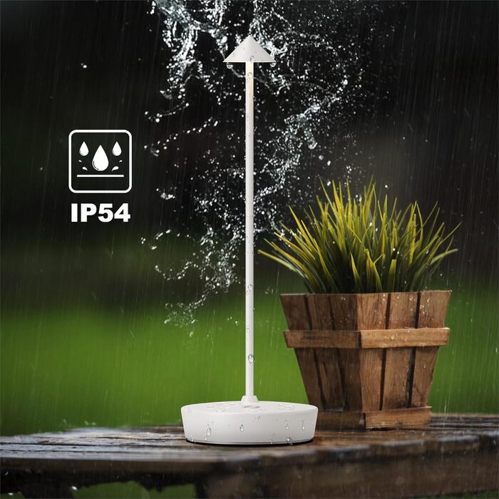 Бездротова LED лампа для кемпінгу та офісу: перезарядна настільна лампа з акумулятором 6000mAh, IP54, для внутрішнього та зовнішнього використання