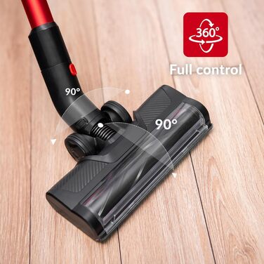 Бездротовий акумуляторний пилосос Lehmann 3-в-1 з HEPA-фільтром та LED-щіткою, 45 хв роботи, 1.8л контейнер, для тварин, килимів, авто