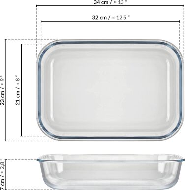 Набір контейнерів для зберігання Grizzly Glas 6х320 мл, герметичні, з кришкою Click, для мікрохвильовки, духовки та морозильника