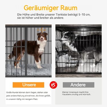 Клітка для собак BingoPaw Holz: Будинок для собак у стилі меблів з трьома дверцятами, знімним піддоном, 78x56x65 см, білий. Також доступна: 91x63x74 см, чорний