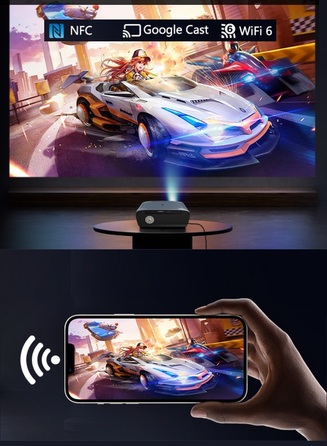 Проектор VIZIO TECH LED 46500 лм, Android TV 14, FHD 4K, сірий