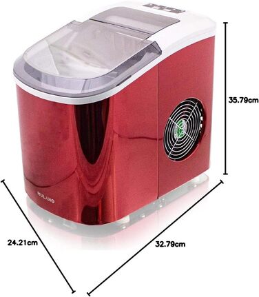 Машина для приготування льоду з нержавіючої сталі, Ice Maker, червона