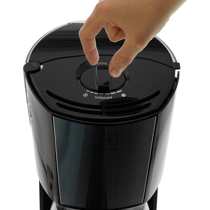 Кавоварка Melitta Enjoy Top з скляною колбою, функцією Stop-Drip, на 10 чашок, чорного кольору