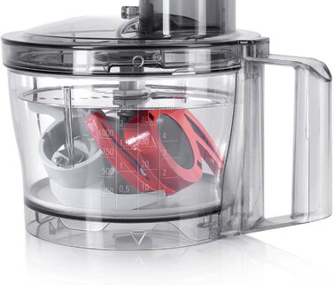 Bosch Compact Kitchen Machine MultiTalent 3 MCM3100W, 20 Functions, Mixing Bowl 2.3 L, Universal Knife, Slicing/Grating Disc, Whisking Beater (for cream), Funnel, Lid, 800 W, white, 800 W Accessory Package Large Single
