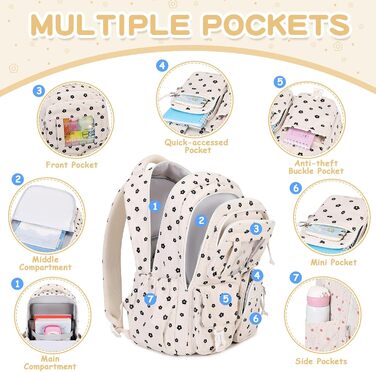 Дитячий рюкзак для дівчаток - шкільні сумки для учнів середньої школи - рюкзак для початкової школи (Blume)