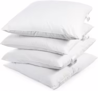 H&F Heimtextilien 4-Piece Set | Premium Quality | Pillowcases 80x80 cm | Filling: 1000 grams of Feathers, Goose Feathers | 100% Natural Pillow | Cover: 100% Cotton | Feather Pillow 80 x 80 cm | Oeko-TEX Certified 1000.0 grams 4
