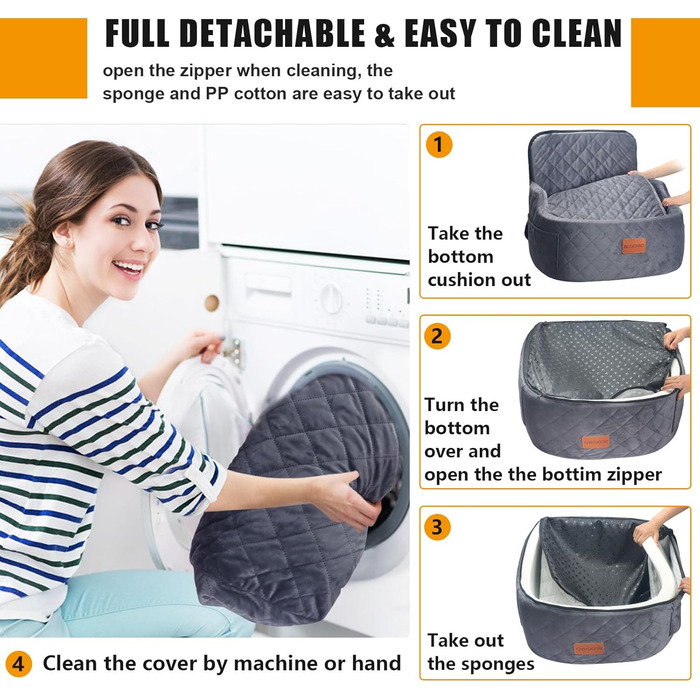 Транспортна переноска для тварин (собаки, коти) – чорно-сіра, з неслизьким дном та знімним чохлом