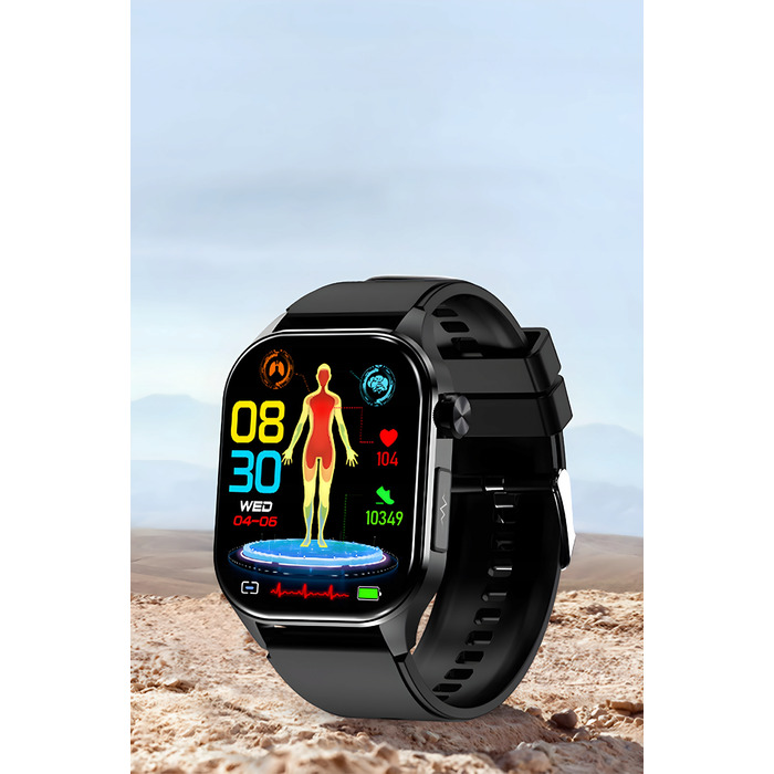 Смарт-годинник Bartomtime eTech58PRO Kardiowatch, унісекс, чорний