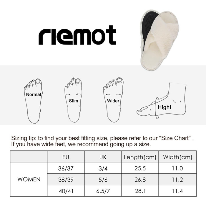 Жіночі плюшеві домашні тапочки Riehmot (38/39 EU, бежеві)