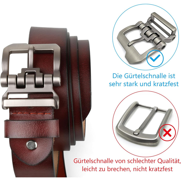 Чоловічий шкіряний ремінь JingHao, ширина 38 мм, довжина 110-170 см, універсальний, з дизайнерською пряжкою, чорний/коричневий, для великої талії (34'-36')