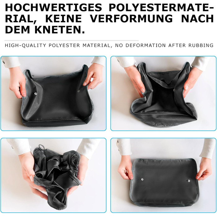 Органайзер для валізи BillyBath: Набір для подорожей (8 шт.) - Чорний